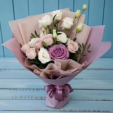 Букет цветов из:  Розы и Лизиантусы #REPLACE_PRED# Беловское