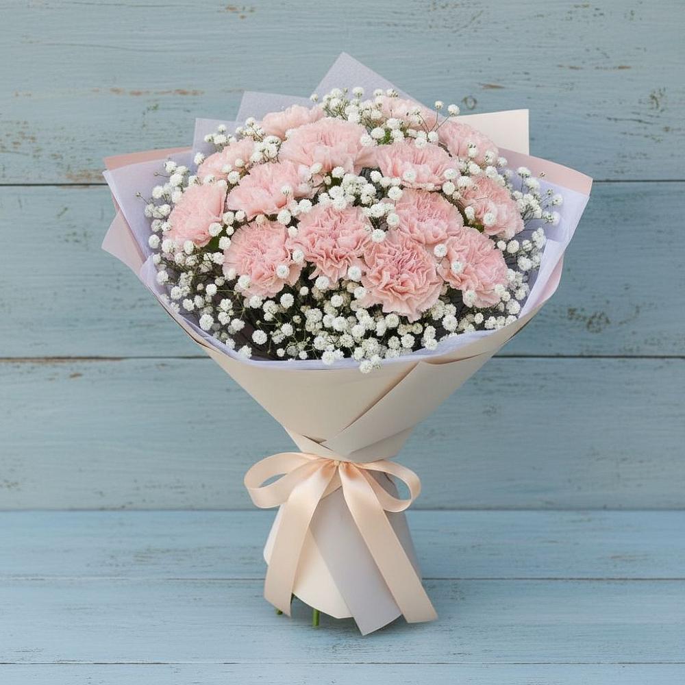 Букет цветов из: Гвоздики в Беловское