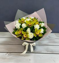 Букет цветов из:  Орхидеи и Розы в Беловское