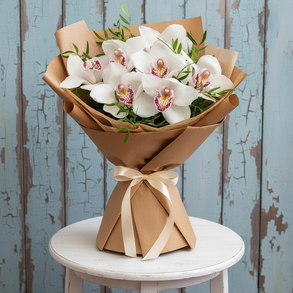 Букет цветов из: Орхидеи и Розы в Беловское
