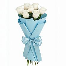 Букет 7 белых роз Проуд в Беловское