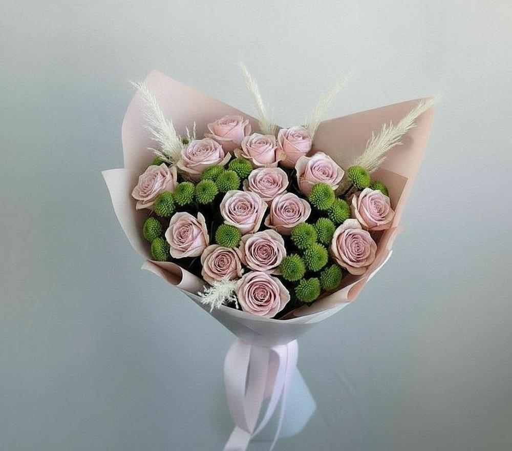 Букет цветов из: Розы и Хризантемы в Беловское