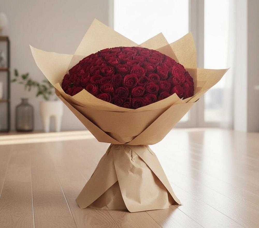 Букет 101 Красная роза в Беловское