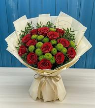 Букет цветов из:  Розы и Хризантемы #REPLACE_PRED# Беловское