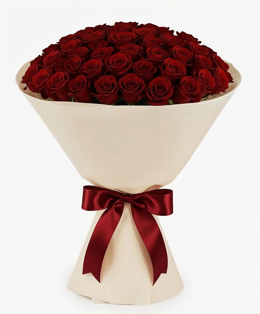 Букет 101 Бордовая роза Блэк Бакарра в Беловское