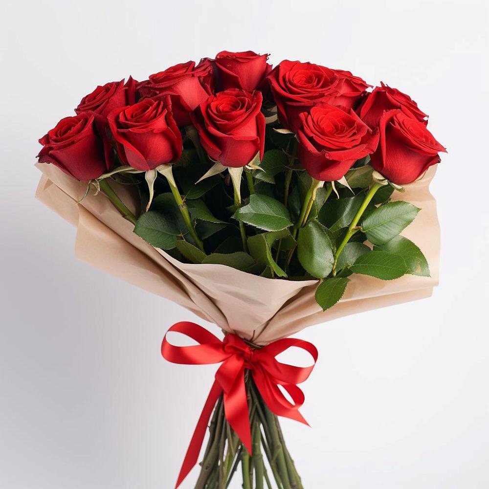 Букет 11 Красных роз Эдлесс Лав в Беловское