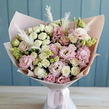 Букет цветов из:  Альстромерии и Розы в Беловское